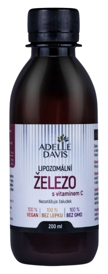 ADELLE DAVIS Lipozomální železo s vitamínem C 200 ml
