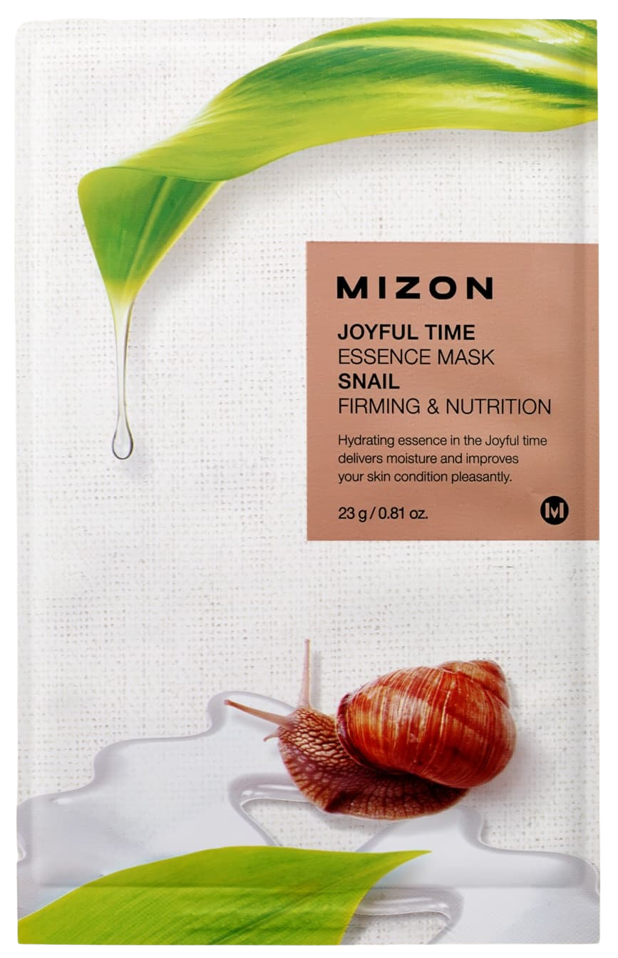 Mizon Joyful Time Essence Mask Snail Vyživující plátýnková maska se zpevňujícím účinkem 23 g