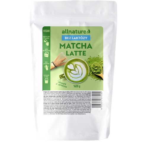 ALLNATURE Matcha latte bez laktózy 1620 g