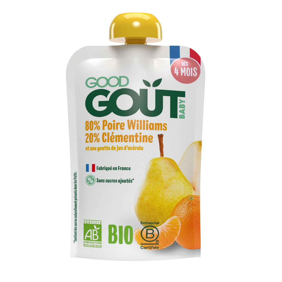GOOD GOÛT BIO Hruška s klementinkou 120 g