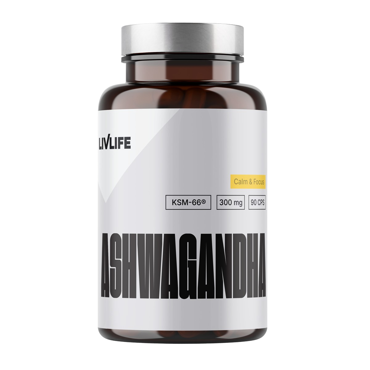 LIVLIFE Ashwagandha KSM-66 300 mg 90 kapslí