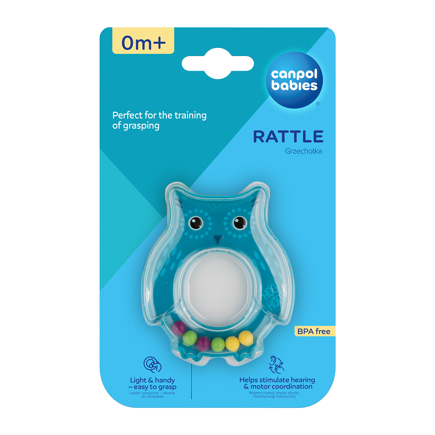 Canpol babies Chrastítko sova - modré