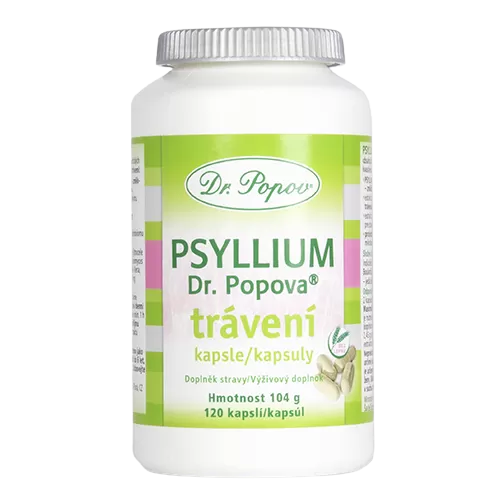 Dr.Popov Psyllium Trávení 120 kapslí