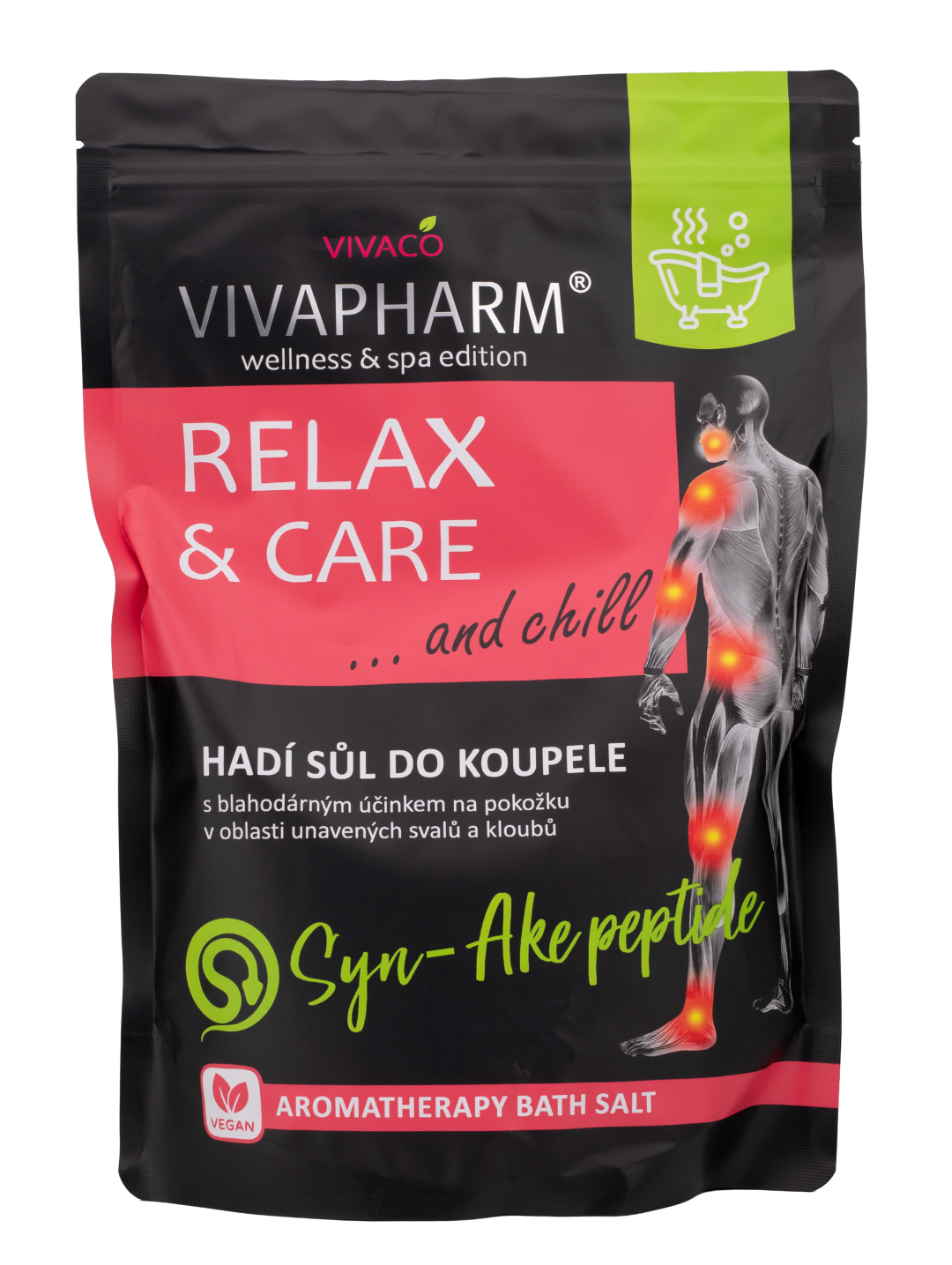 VivaPharm Soľ do kúpeľa Relax and care 1000 g