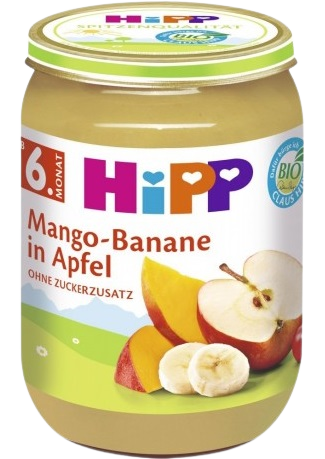 HiPP BIO Jablka s mangem a banány 190 g