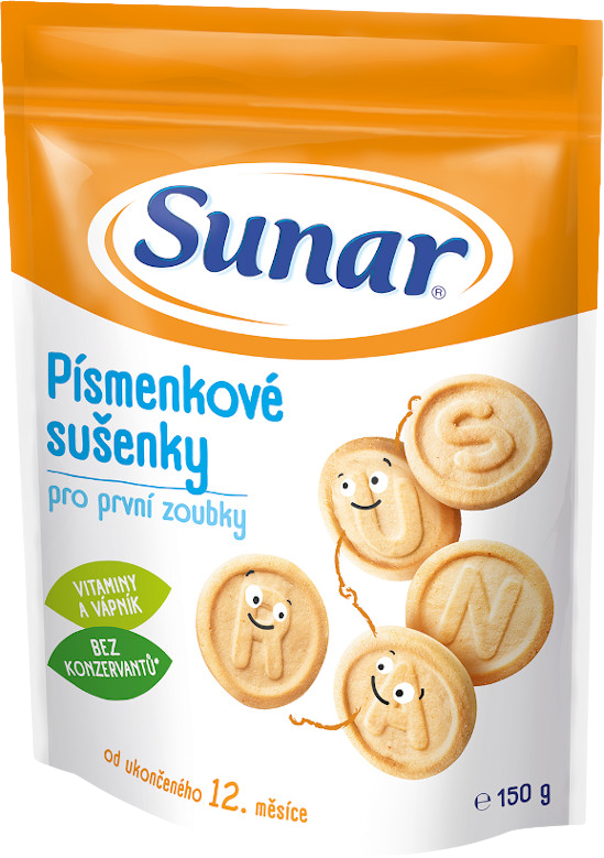 Sunar dětské sušenky písmenkové 150 g