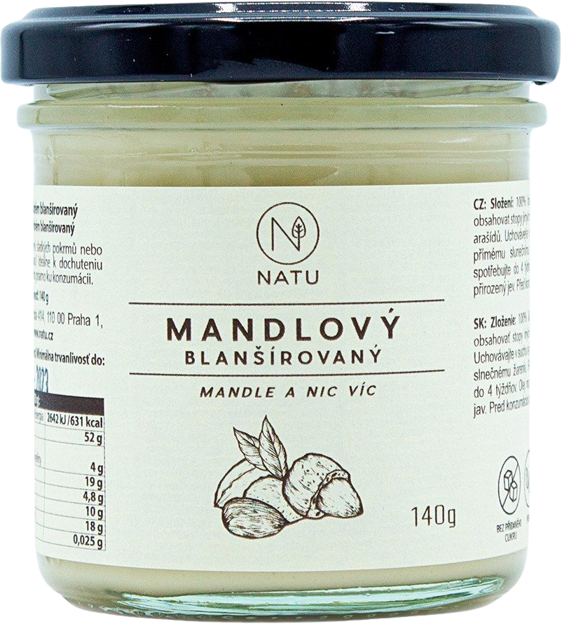 NATU Mandlový krém blanšírovaný 140 g