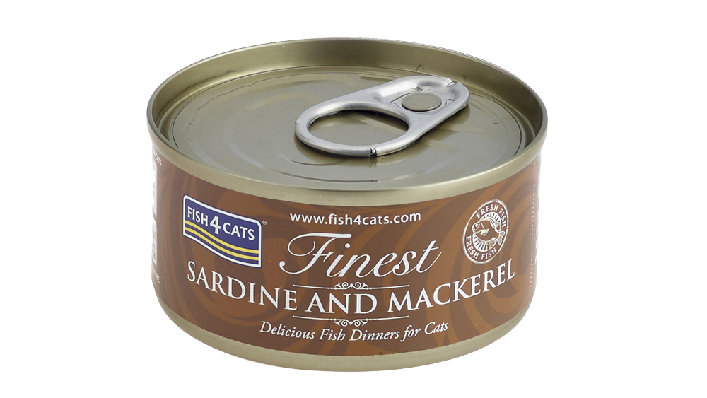 FISH4CATS Konzerva pro kočky Finest sardinka s makrelou 70 g
