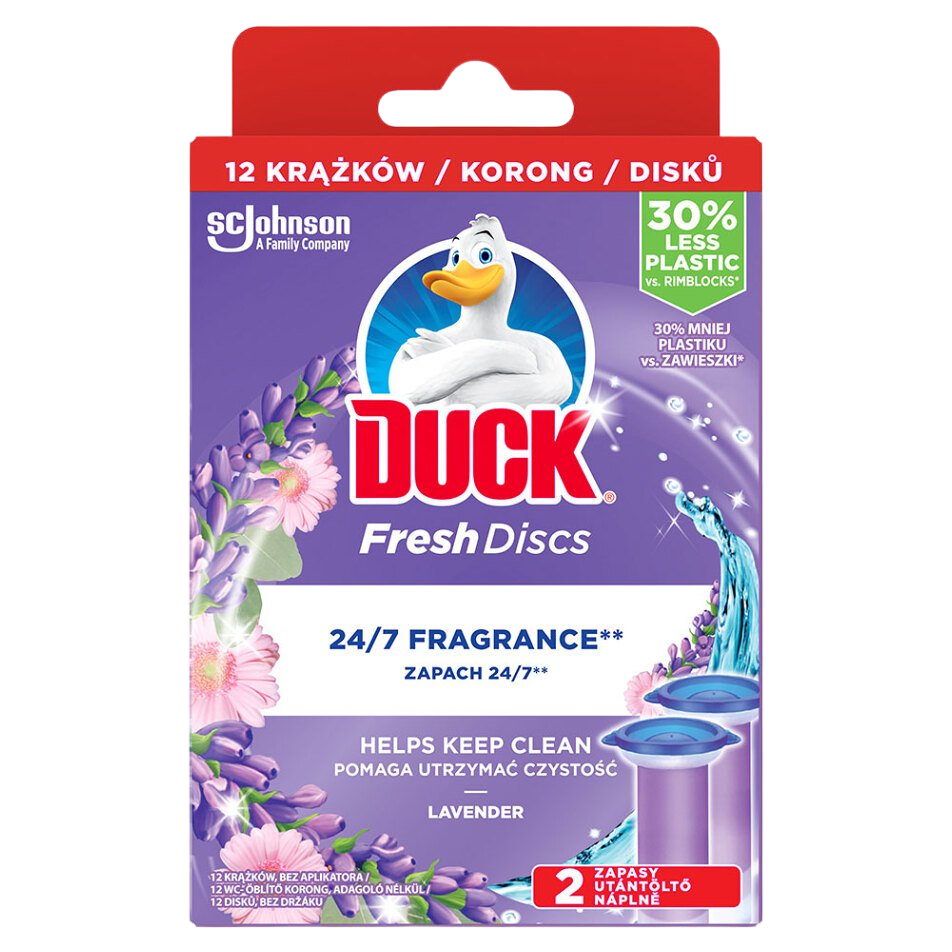 DUCK Fresh Discs Čistič WC Levandule náplň 2 x 36 ml