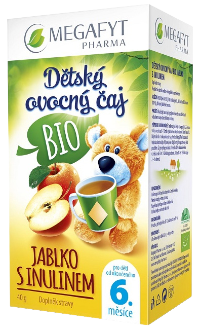 MEGAFYT Dětský ovocný čaj BIO jablko s inulinem 20 x 2 g