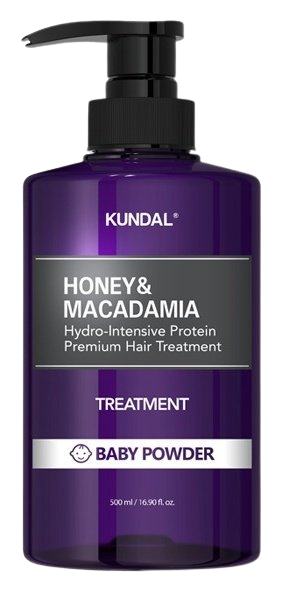 KUNDAL Honey&Macadamia Treatment - hydrointenzivní proteinová kúra na vlasy Baby Powder 500 ml