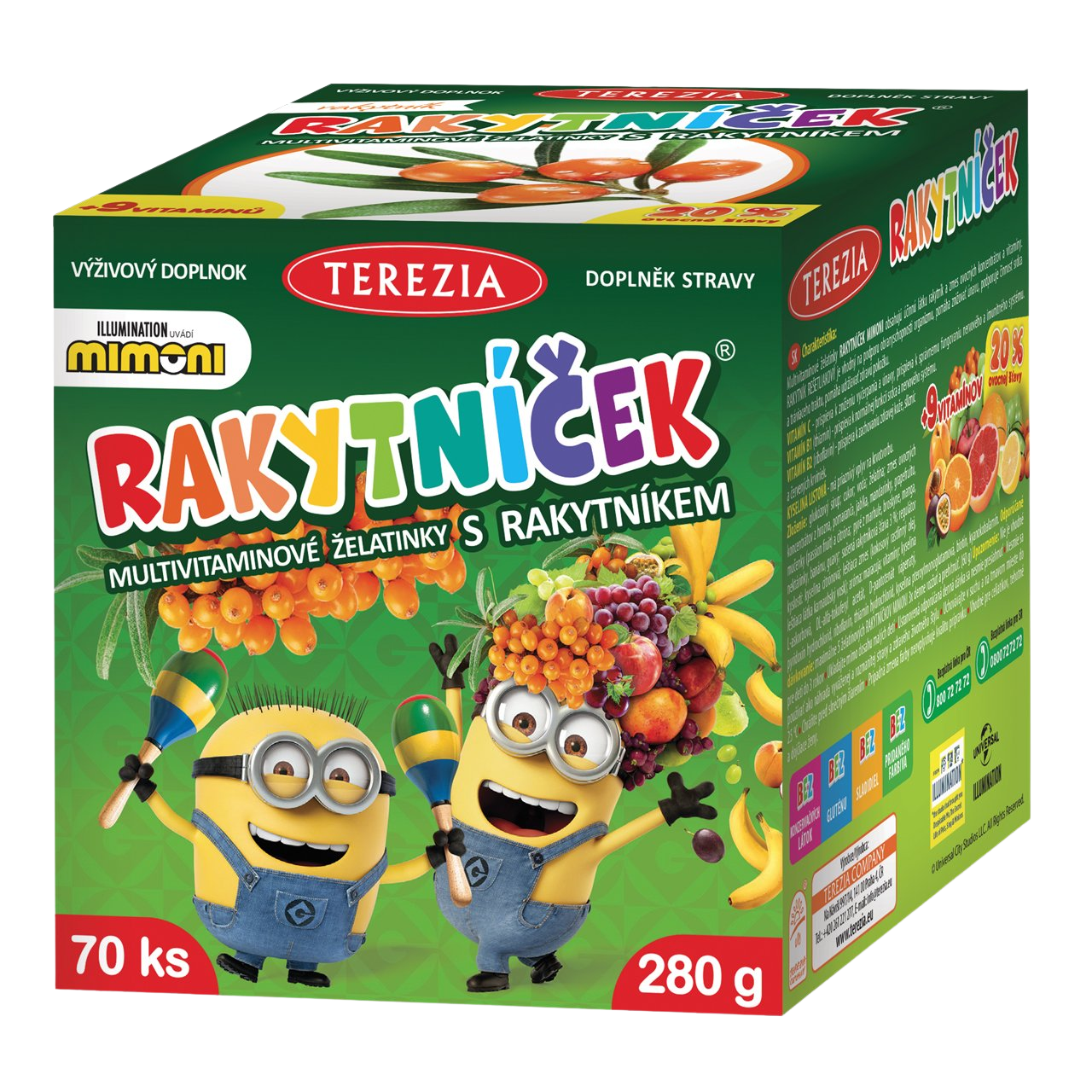 TEREZIA želatinky MIMONI 70 ks