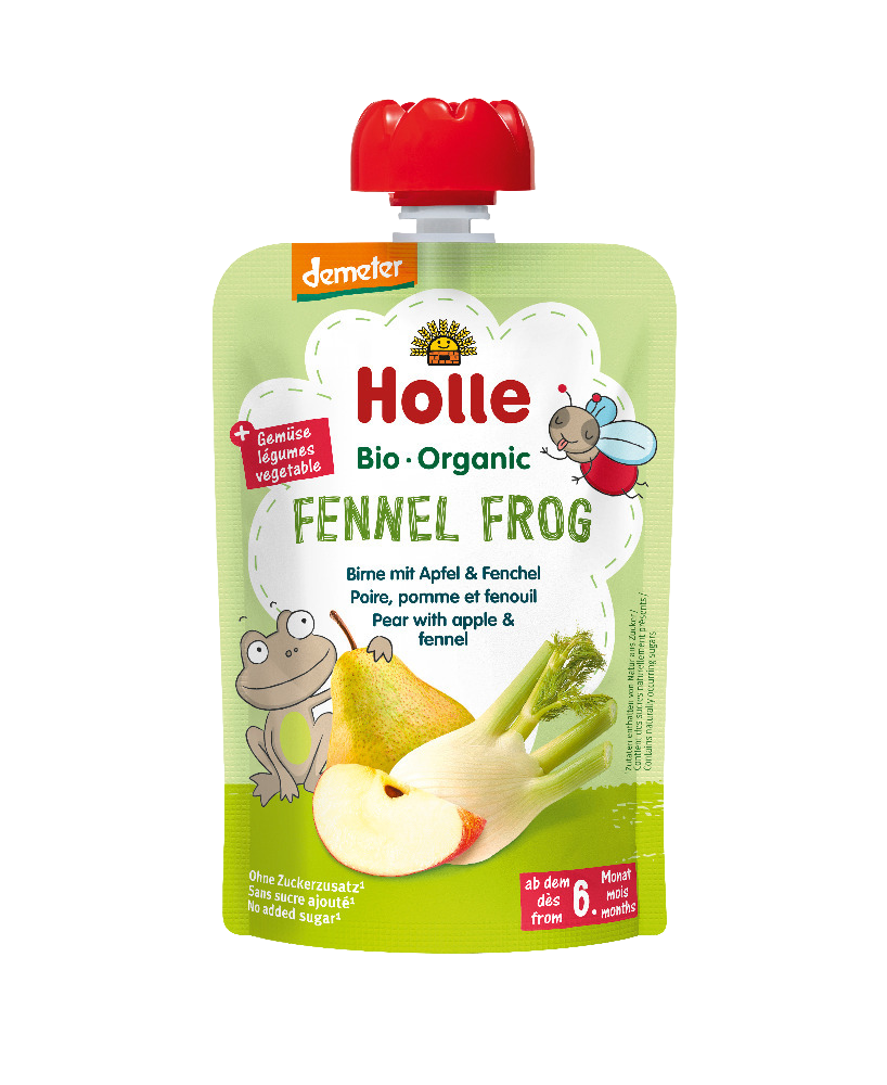 HOLLE Fennel Frog Bio pyré hruška jablko fenykl 100 g