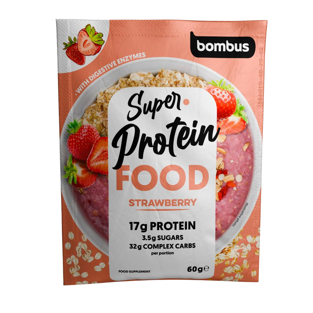 BOMBUS Super Protein Food Jahody 60 g