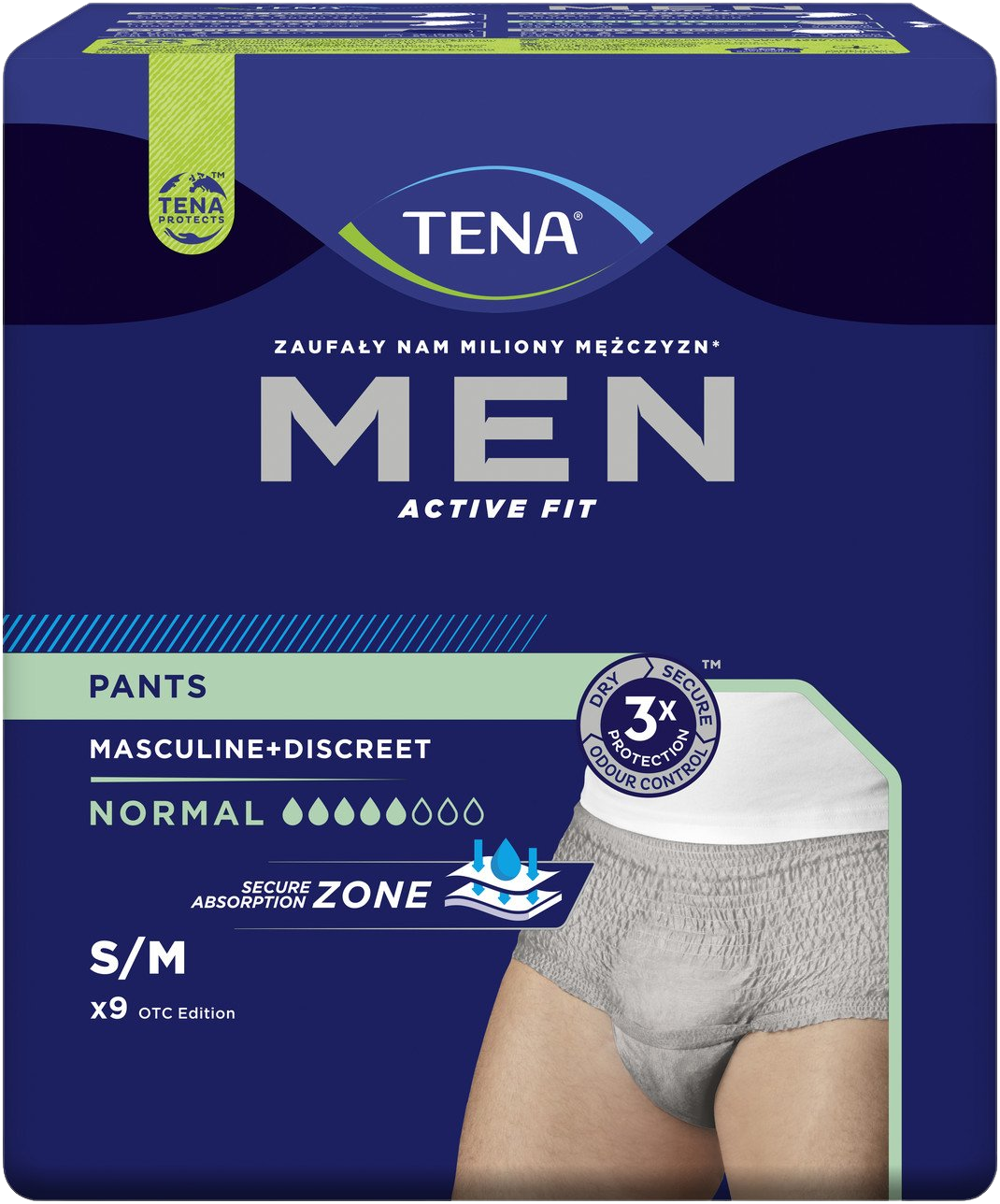 Tena Men Pants Normal Grey S/M 9 ks