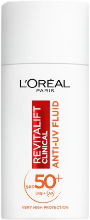 L'ORÉAL PARIS Revitalift Clinical Denní Anti-UV Fluid s velmi vysokou ochranou s SPF50+ a vitaminem C, 50 ml