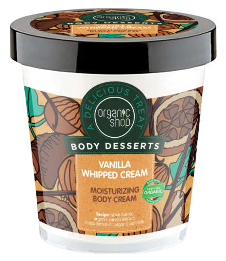 ORGANIC SHOP Body Desserts Hydratačný krém na telo Vanilková šľahačka 450 ml