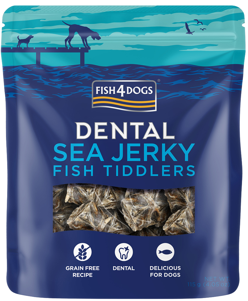 FISH4DOGS Dentální pamlsky pro psy mořská ryba - rybičky 115 g