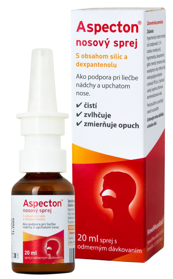 ASPECTON nosový sprej s obsahom silíc a dexpantenolu 20 ml