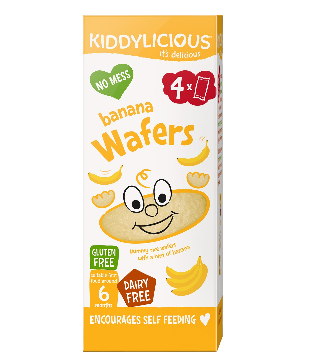 Kiddylicious oplatky banánové mini 4 x 4 g