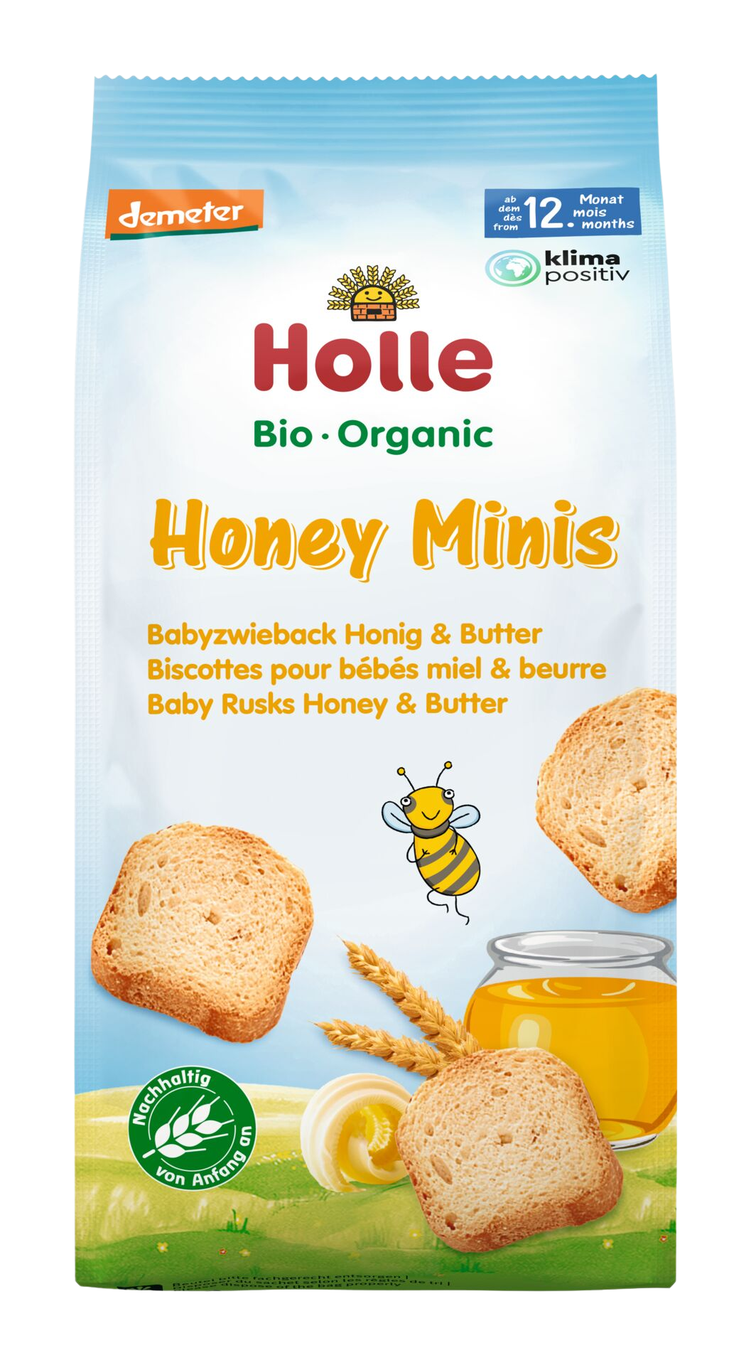 HOLLE bio dětské špaldové mini suchary 100 g
