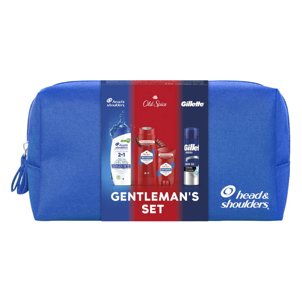 HEAD & SHOULDERS Gentelmans set, Dárková sada - Šampon, sprcháč, gel na holení a tuhý deodorant