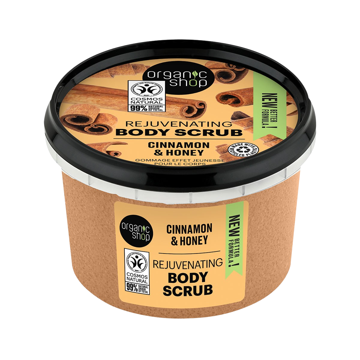 ORGANIC SHOP Telový peeling Medová škorica 250 ml