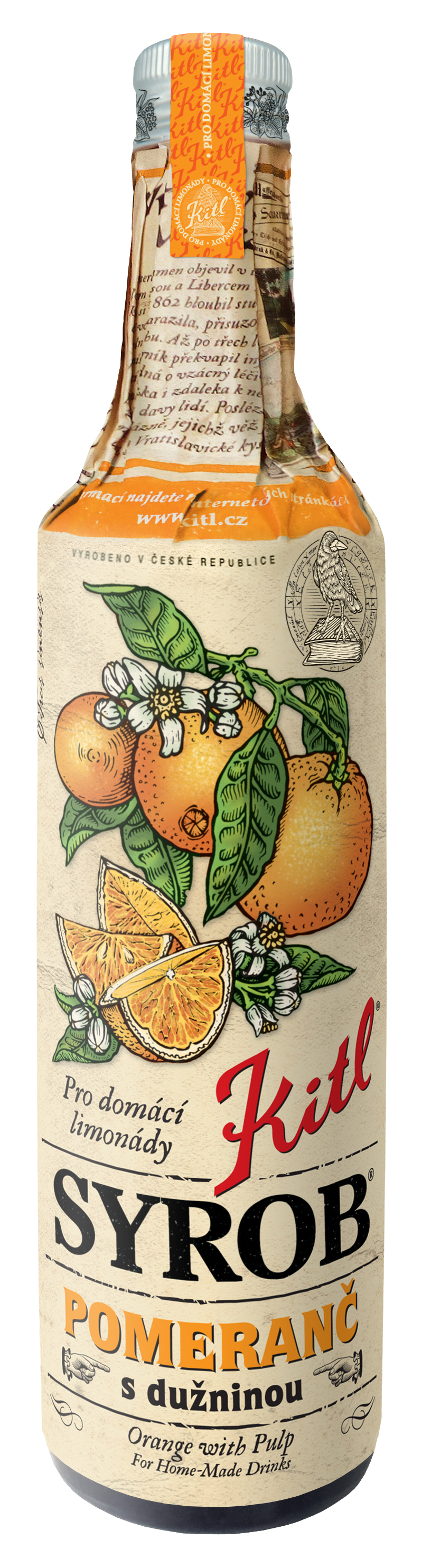 Kitl Syrob Pomeranč s dužninou 500 ml