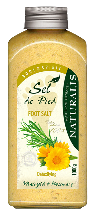 NATURALIS sůl na nohy s vůní měsíčku a rozmarýnu 1000 g