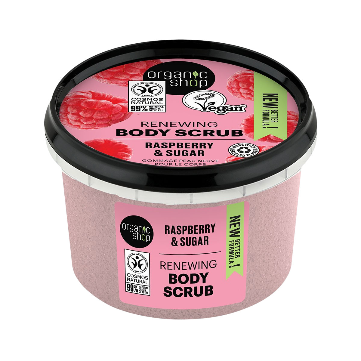 ORGANIC SHOP Telový peeling Malinová smotana 250 ml