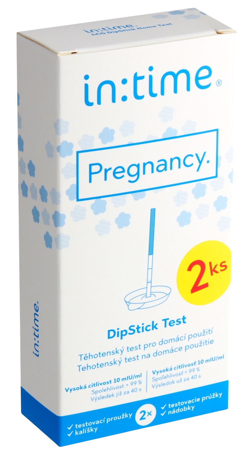 INTIME Pregnancy DipStick těhotenský test 2 ks