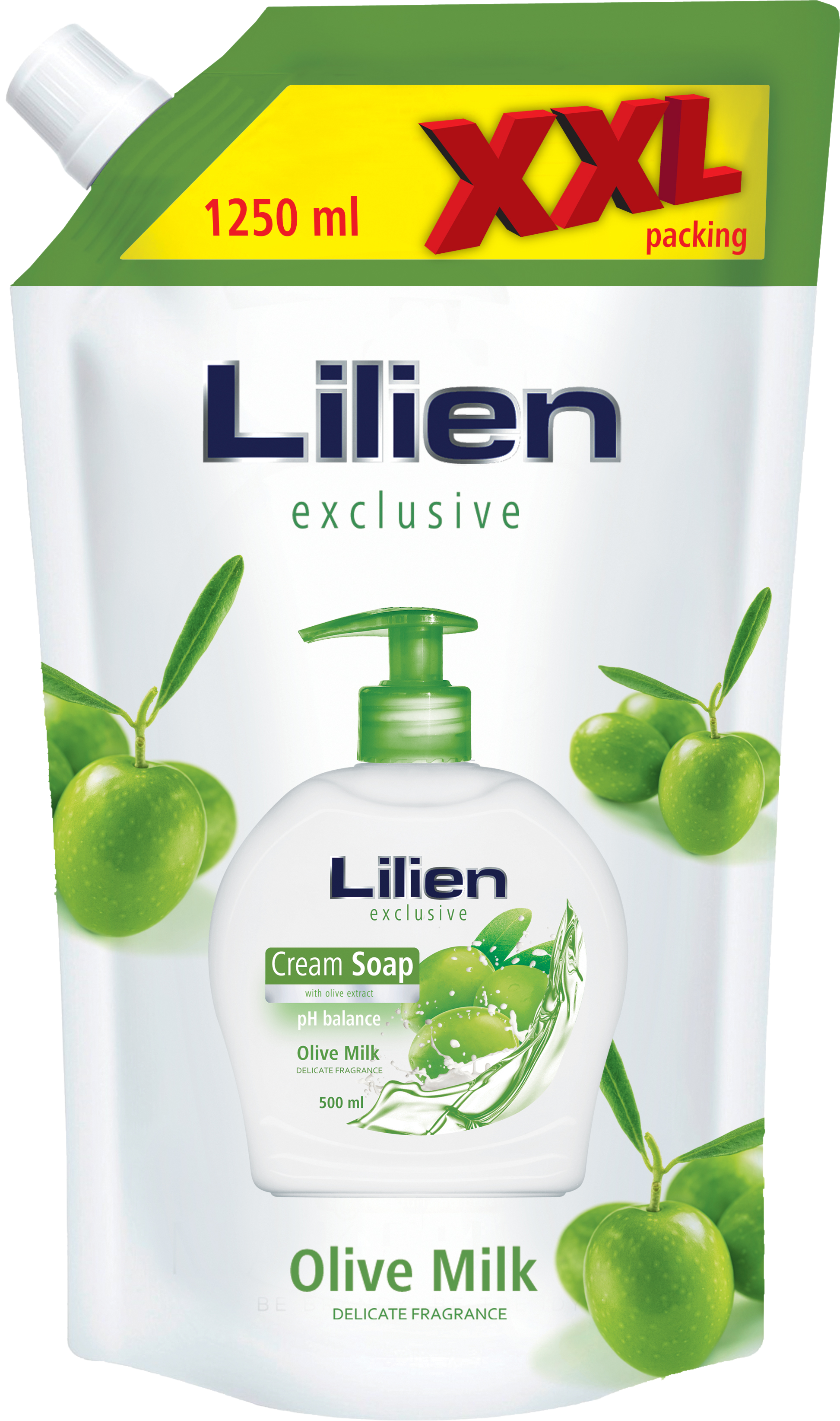 LILIEN tekuté mýdlo duopack Olive Milk XXL 1250 ml