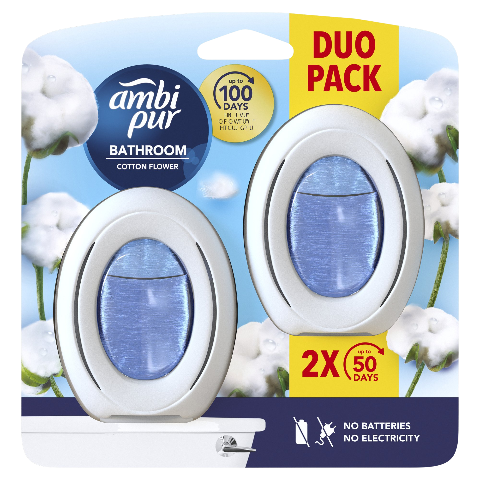 Ambipur Bathroom cotton fresh osvěžovač vzduchu 2 x 7.5 ml