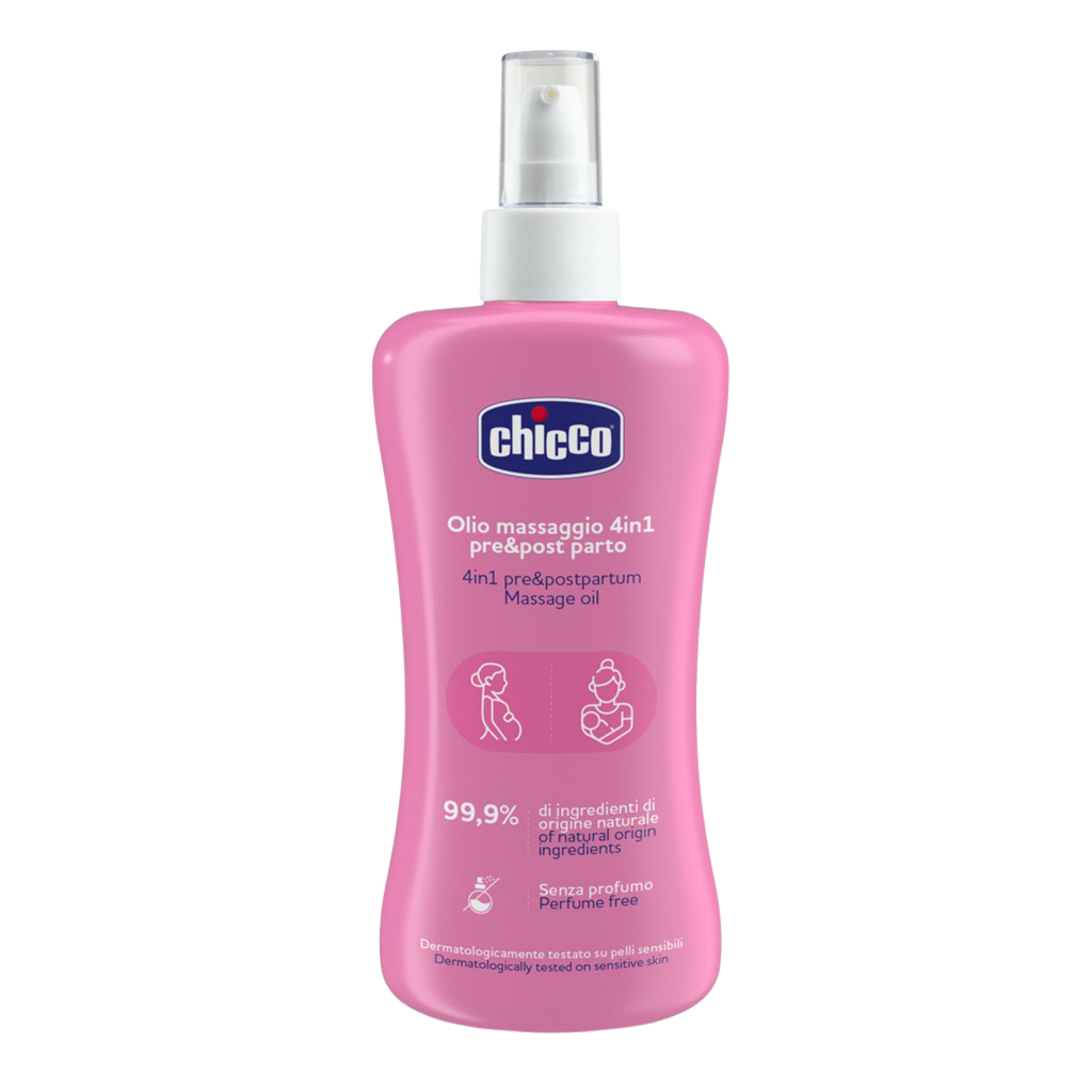 CHICCO Olej masážní před a po porodu 4v1, 200 ml