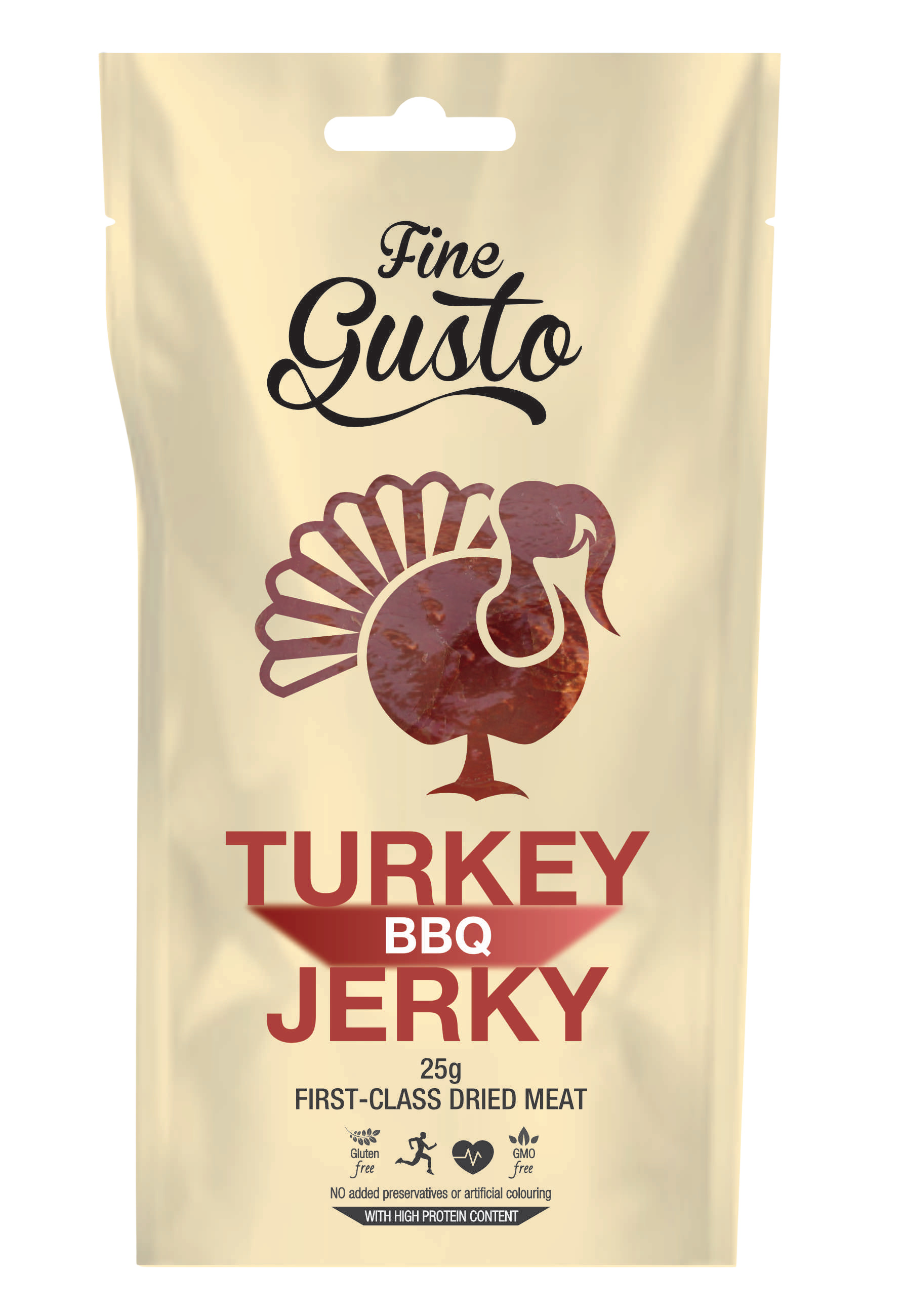 FINE GUSTO Krůtí Jerky BBQ 25 g