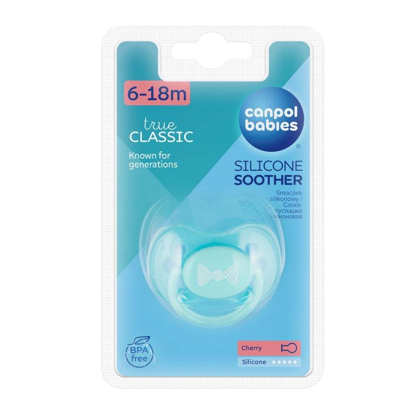 CANPOL BABIES Dudlík silikonový třešinka 6-18m