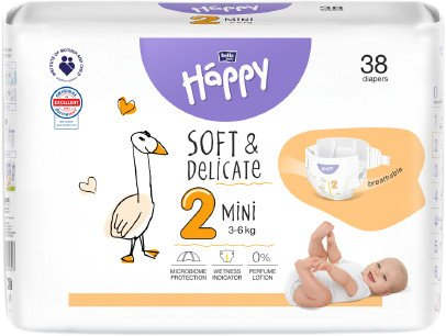 BELLA Baby Happy Soft&Delicate Mini (3-6 kg), 38 ks