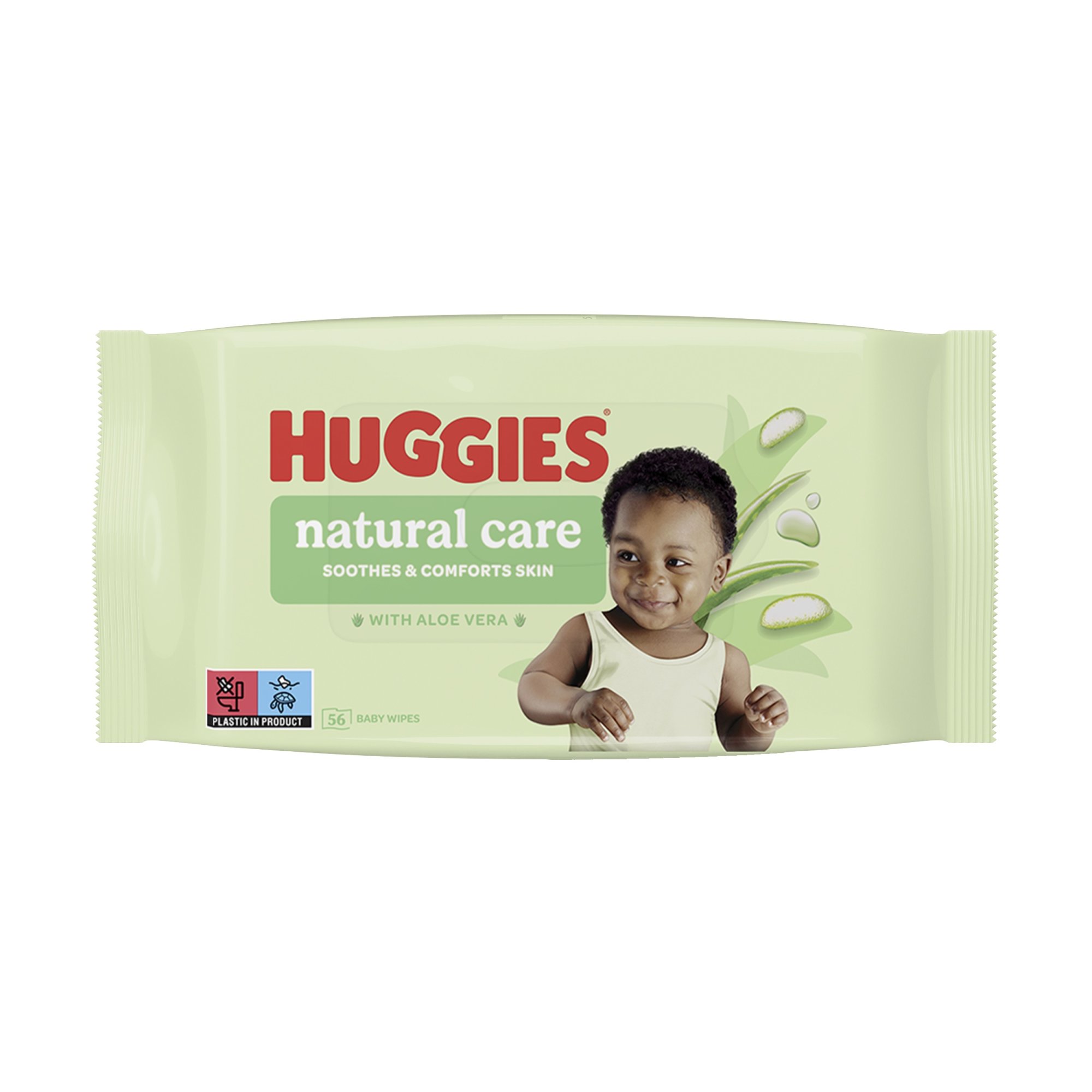 HUGGIES® Natural Care single detské čistiace obrúsky, 56 ks kúpite na Pilulka.sk