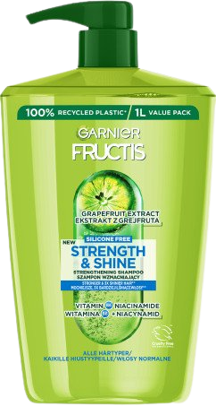 GARNIER Fructis Strength & Shine Posilující šampon pro všechny typy vlasů bez lesku a síly, 1000 ml