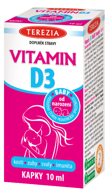 TEREZIA Vitamin D3 BABY od narození 400 IU kapky 10 ml