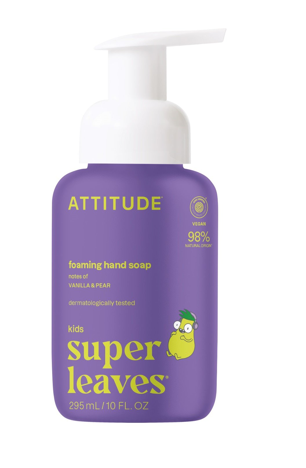 ATTITUDE Dětské pěnivé mýdlo na ruce Little leaves s vůní vanilky a hrušky 295 ml