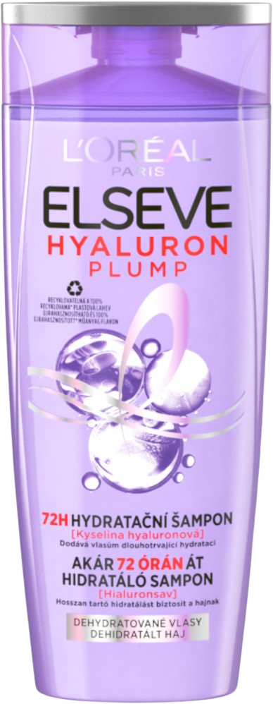 L'Oréal Paris Elseve Hyaluron Plump 72H Hydratační šampon s kyselinou hyaluronovou 400 ml