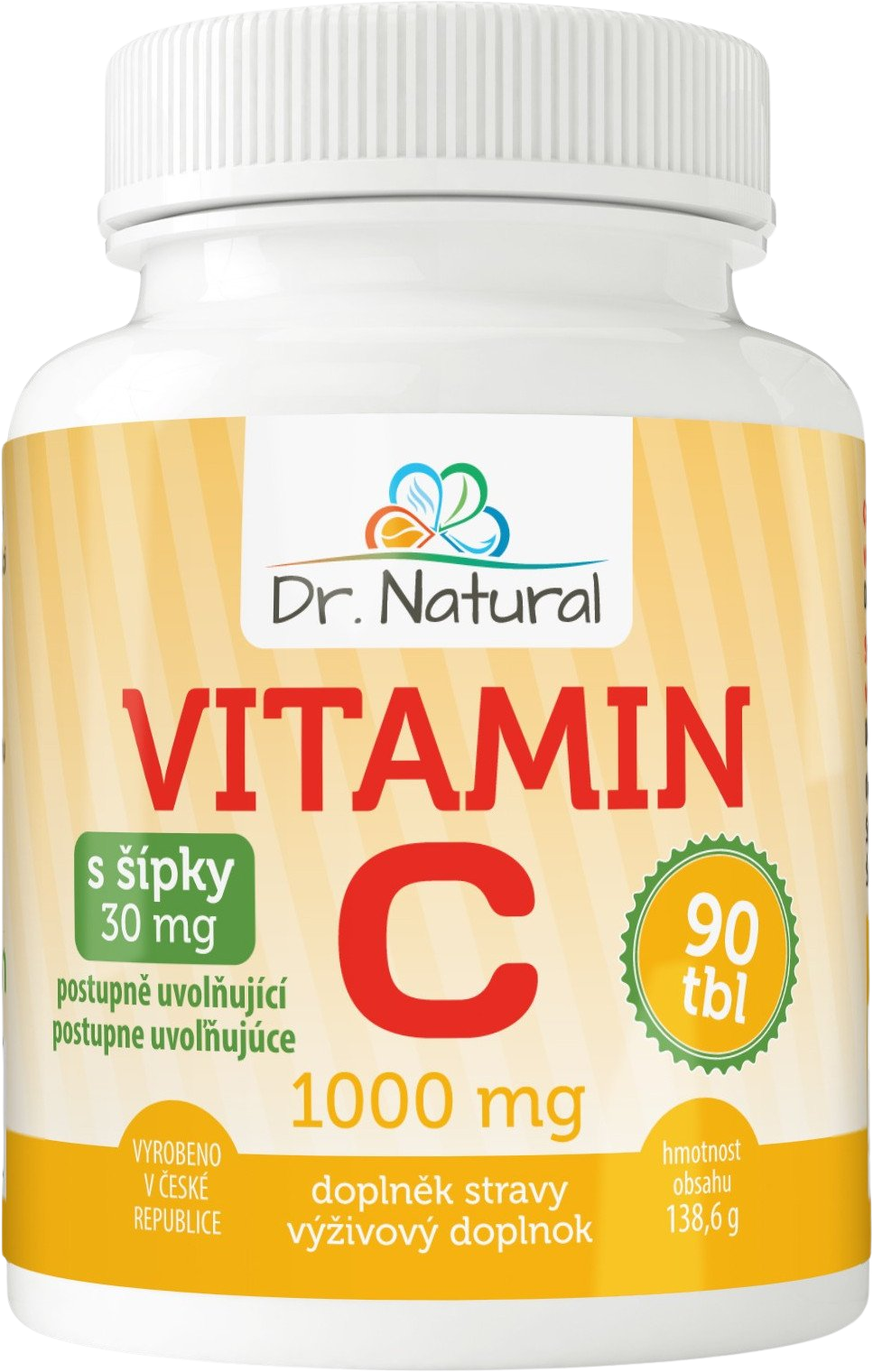 DR.NATURAL Vitamín C s šípky 1000mg 90 tablet