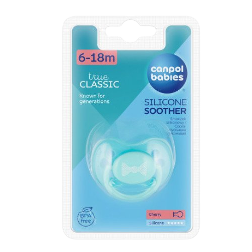 CANPOL BABIES Dudlík 0-6 m silikonový symetrický PASTELS - modrý