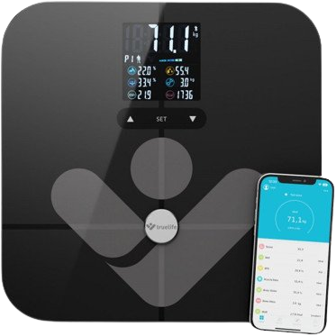 TRUELIFE FitScale W7 BT Bioelektrická impedanční bluetooth váha, černá