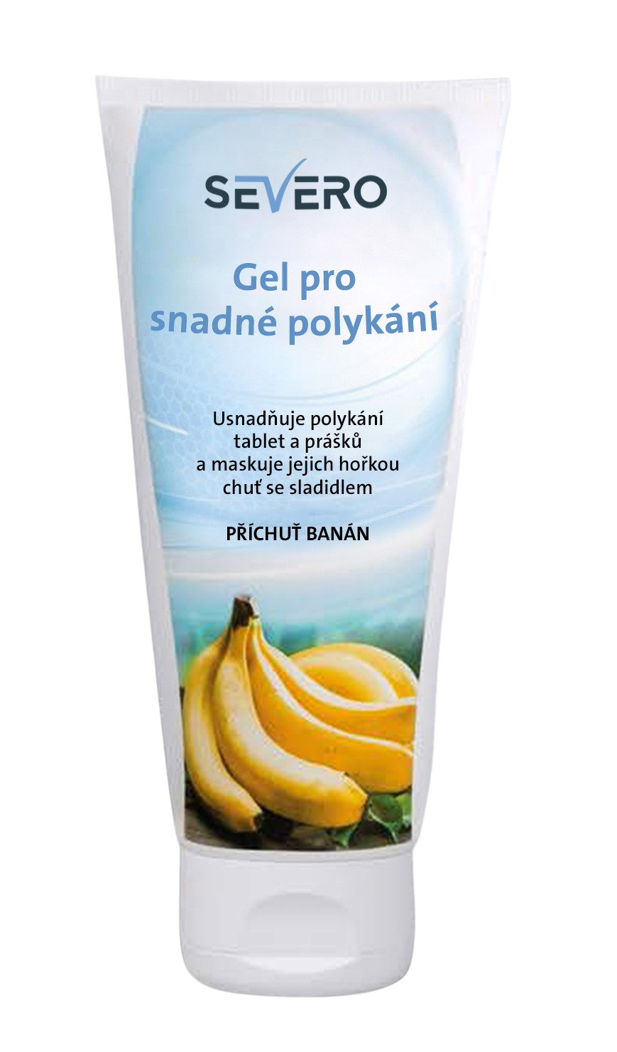 Fotografie Severo gel pro snadné polykání, banán 150 ml