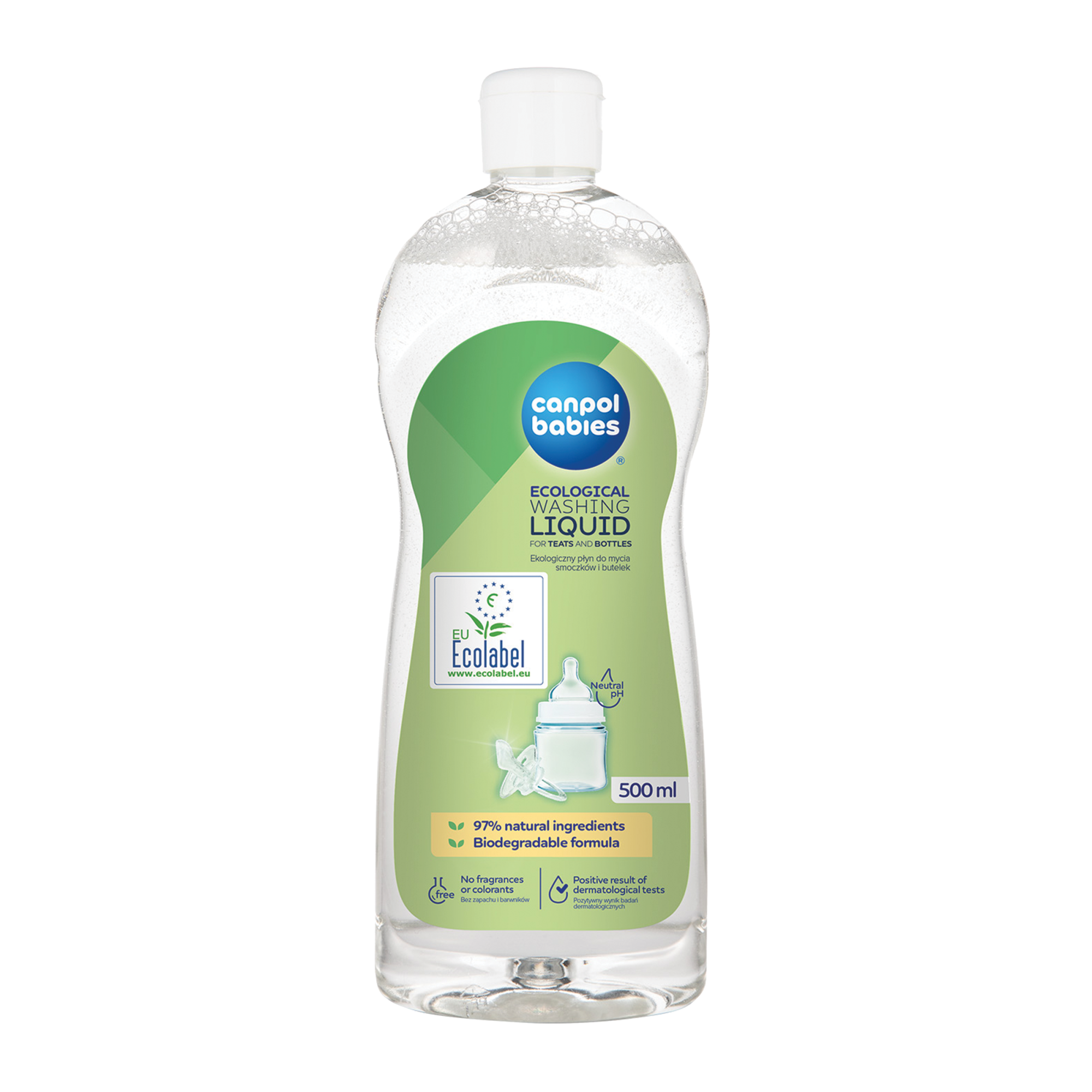 CANPOL BABIES Ekologický umývací prostriedok na dojčenské fľaše a cumlíky 500 ml