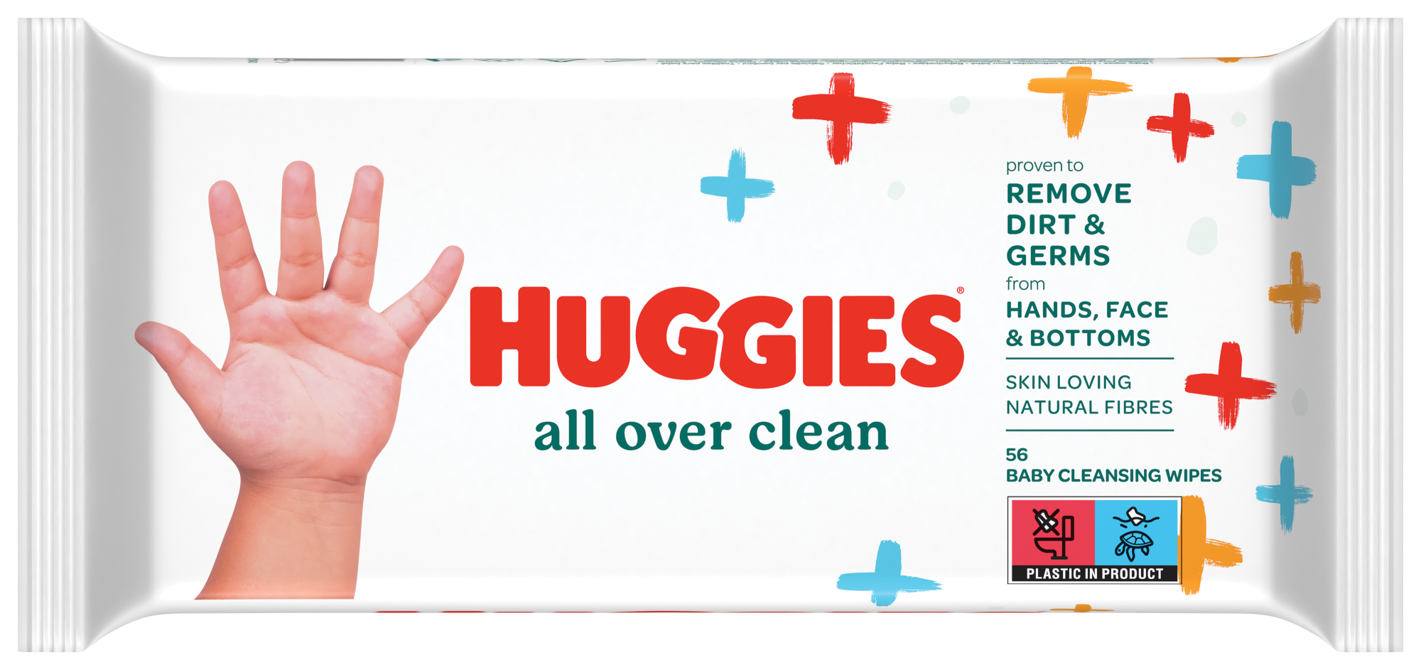 Huggies® Vlhčené obrúsky Single All Over Clean 56 ks
