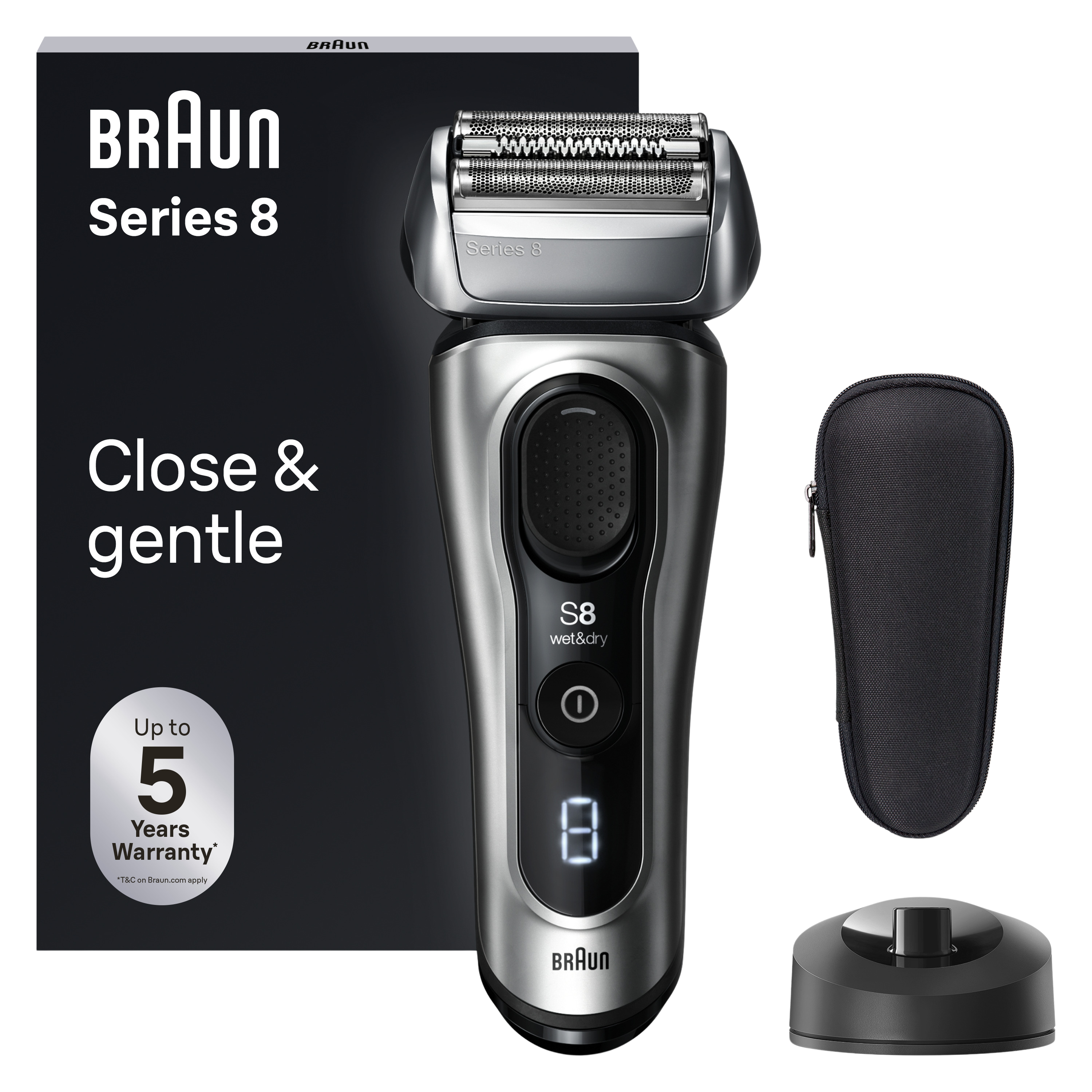 BRAUN Series 8 8517s Elektrický holicí strojek s nabíjecím stojánkem
