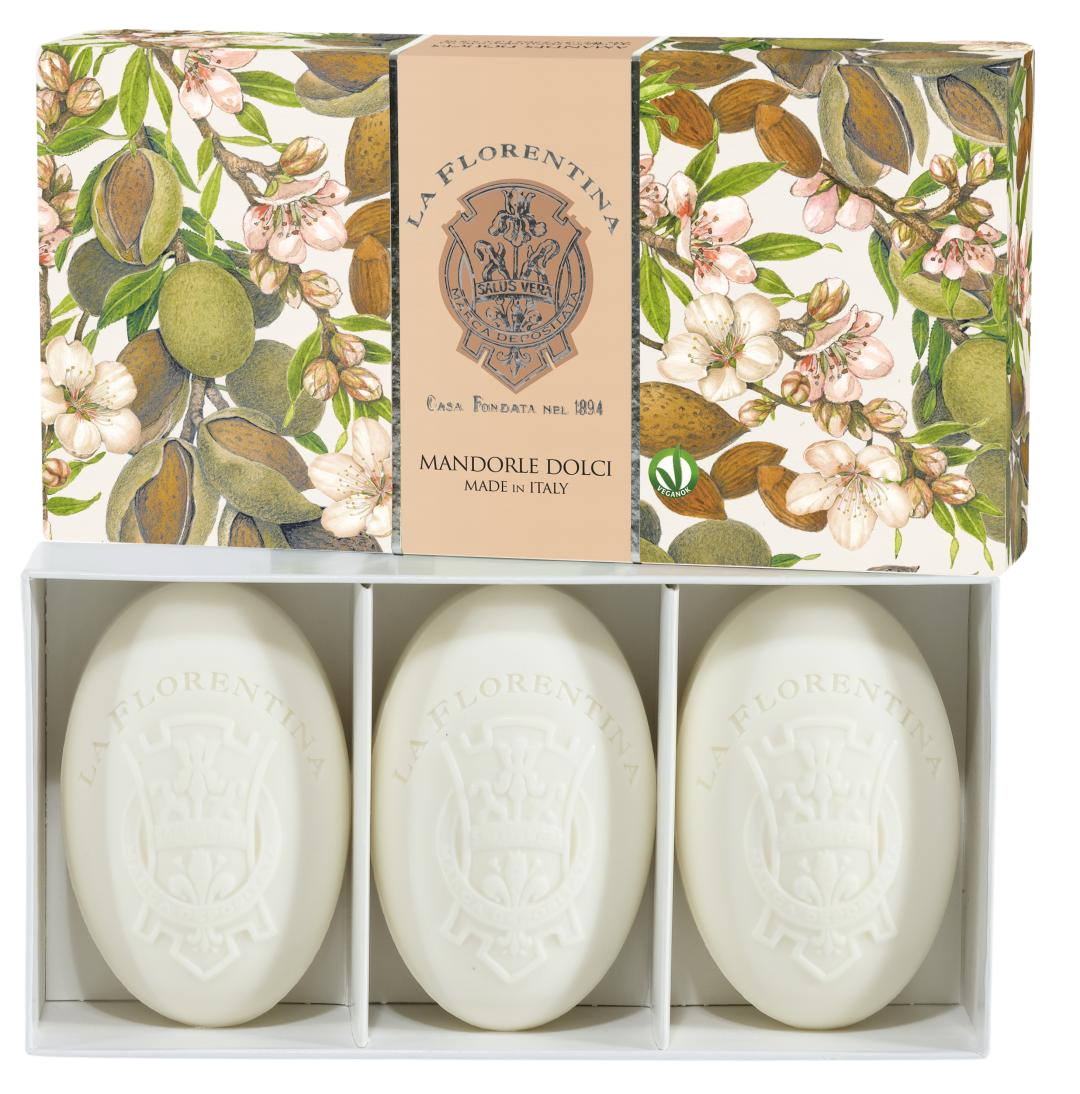 Fotografie LA FLORENTINA Kazeta mýdlo sladké mandle 450 g